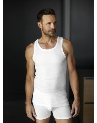 Tanktop (singlet), 2-pak, GOTS bomuld, Hvid