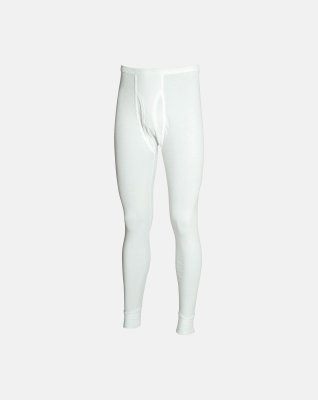 "Classic" long johns med gylp, 100% bomuld, Hvid