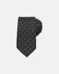 Slips | 7 cm | Silke/bomuld | Sort m. prikker - Connexion Tie