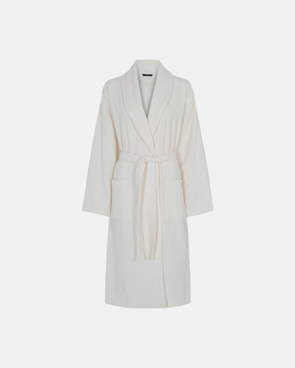 Decoy Lang badekåbe | 100% økologisk bomuld | Ivory - XL