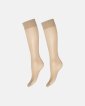 Knælang strømpe "Silk look" 2-pak  | 20 denier | Sierra - Decoy