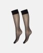 Knælang strømpe "Silk look" 2-pak | 20 denier | Sort - Decoy