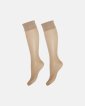 2-pak "Soft Luxury" knælang strømpe | 15 denier | bronzo - Decoy