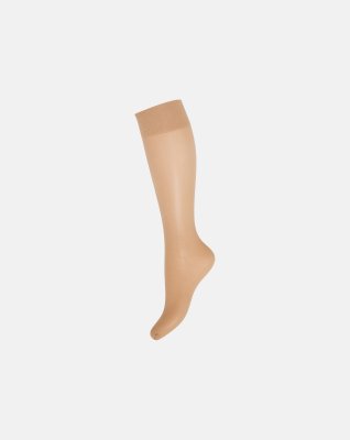 2-pak "Soft Luxury" knælang strømpe | 15 denier | sand -Decoy