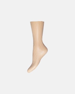"Fishnet" ankel strømpe | hvid -Decoy
