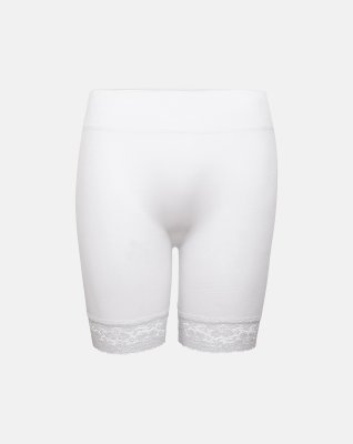 Indershorts med blonder, polyamid, hvid