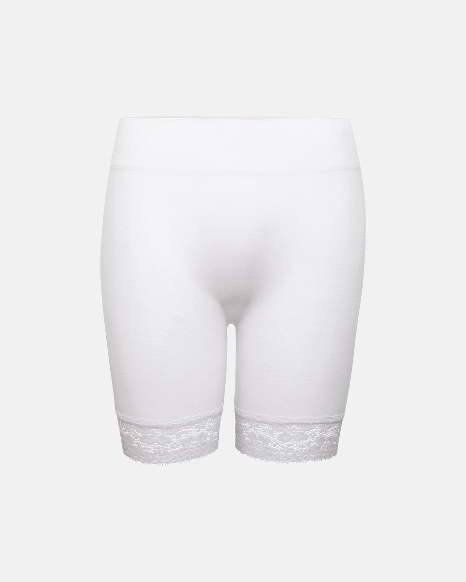 Decoy Indershorts med blonder | polyamid | hvid - XL