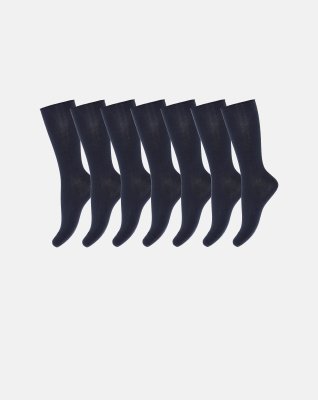 Ankelstrømper 7-pak, Økologisk bomuld, Navy