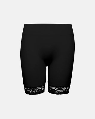Indershorts med blonder | polyamid | sort -Decoy