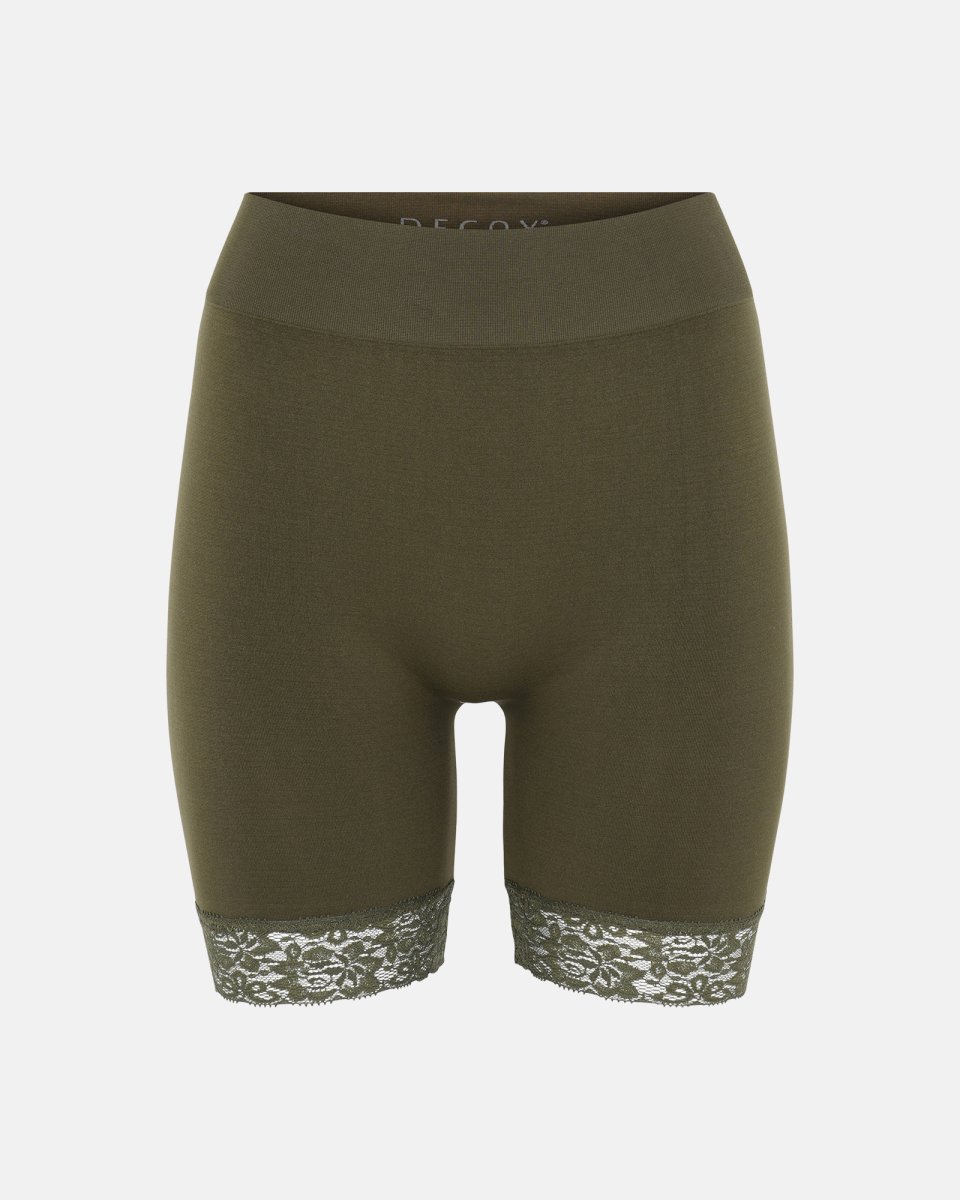 Decoy Indershorts med blonder | polyamid | grøn - XL
