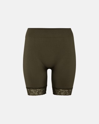 Indershorts med blondekant | polyamid | grøn -Decoy