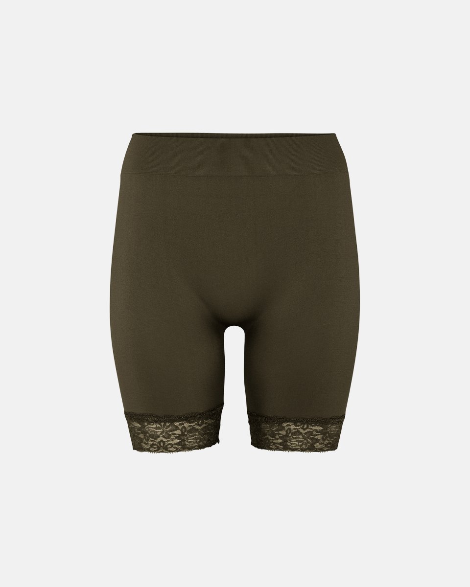 Decoy Indershorts med blondekant | polyamid | grøn - XL