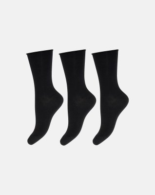 Ankelstrømper 3-pak | Bambusviskose | Sort -Decoy