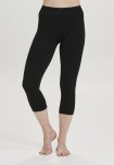Seamless capri leggings, polyamid, sort