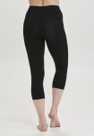 Seamless capri leggings, polyamid, sort