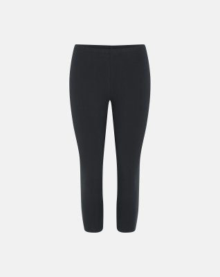 3/4 leggings, Økologisk bomuld, Sort