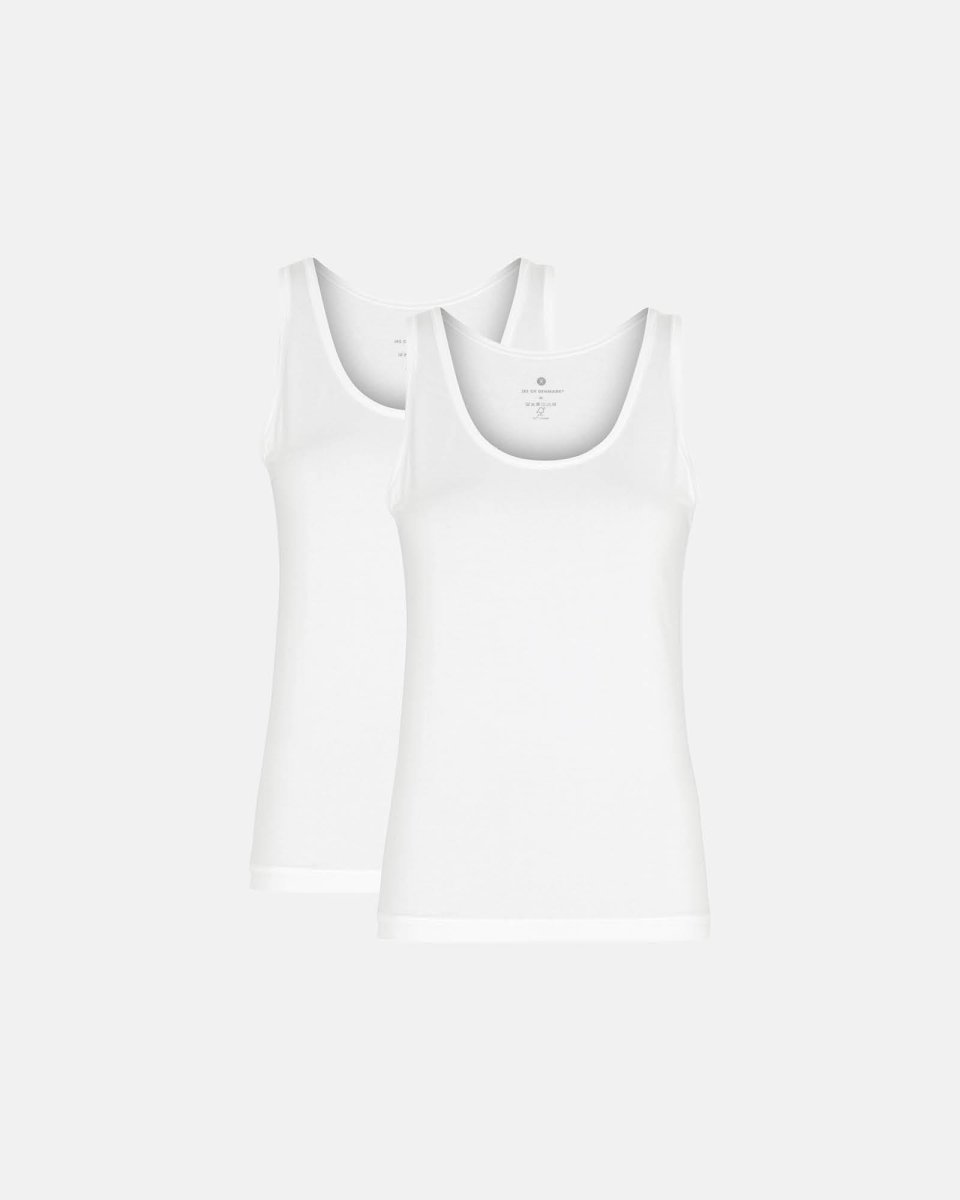 JBS of Denmark Women Tanktop 2-pak | Bambusviskose | Hvid - S
