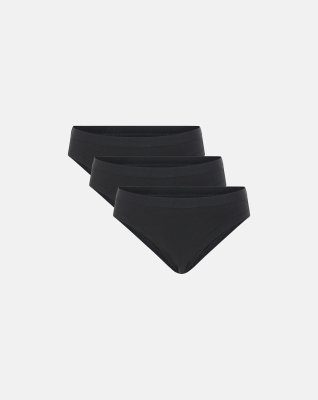 Tai Briefs 3-pak | Økologisk bomuld | Sort -Decoy