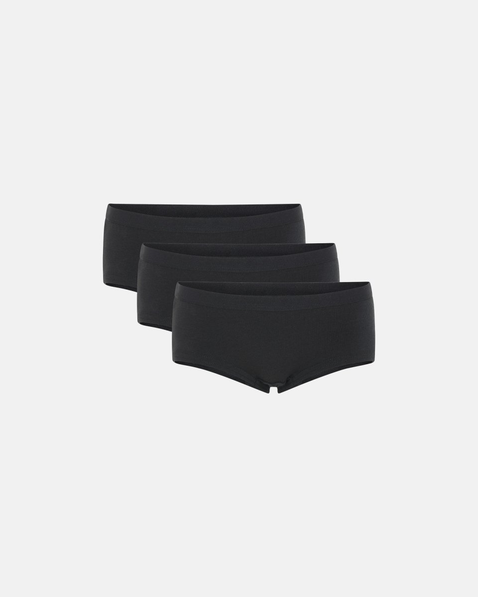 Decoy Hipster "kids" 3-pak | Økologisk bomuld | Sort - 7/8