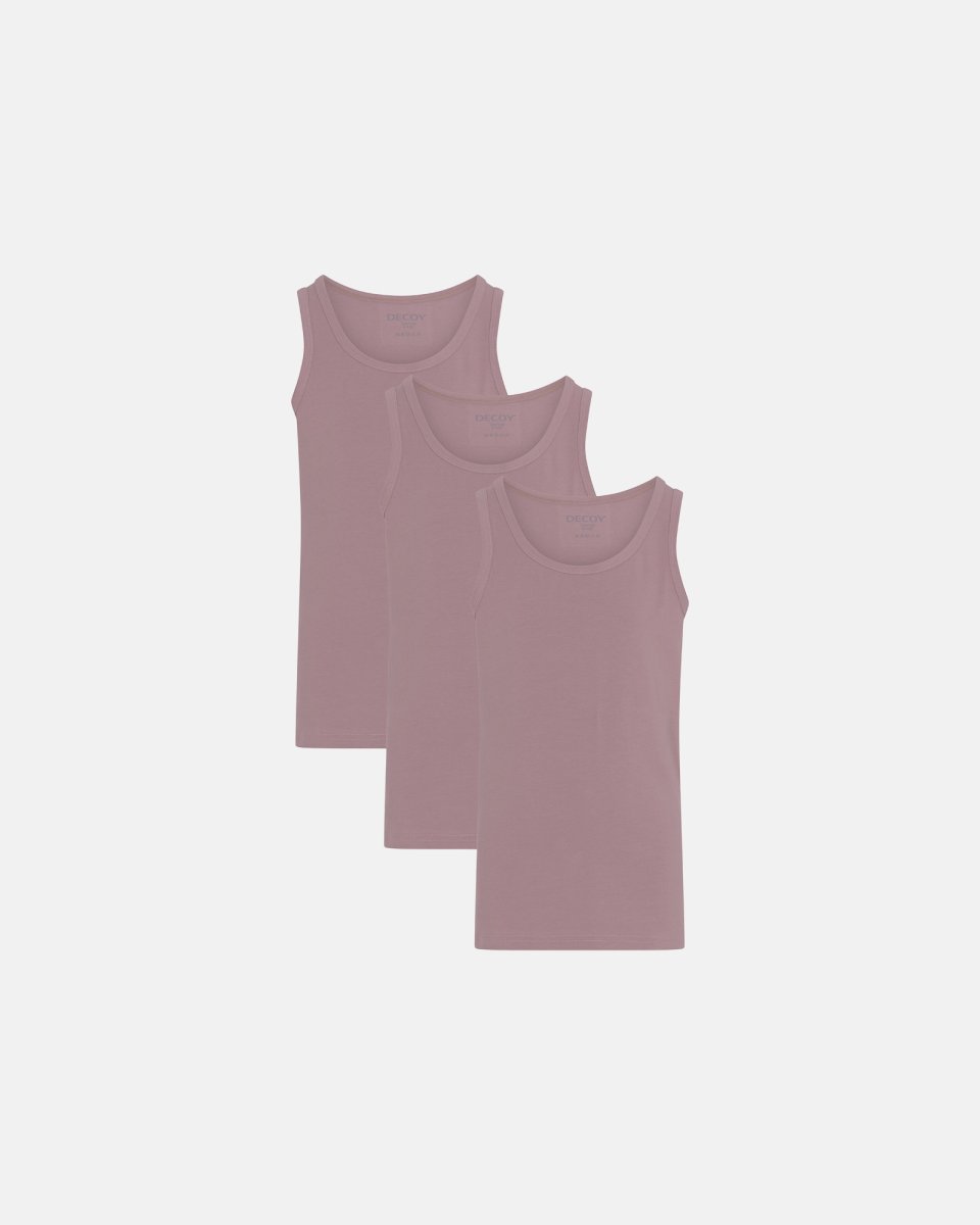 Decoy Stroptop "kids" 3-pak | Økologisk bomuld | Rose - 7/8