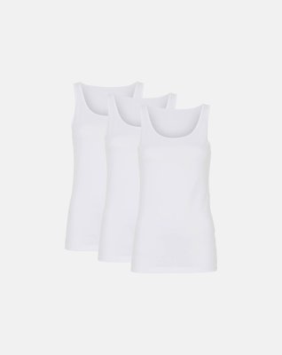 Tanktop 3-pak, GOTS bomuld, Hvid