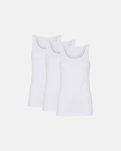 Tanktop 3-pak, GOTS bomuld, Hvid