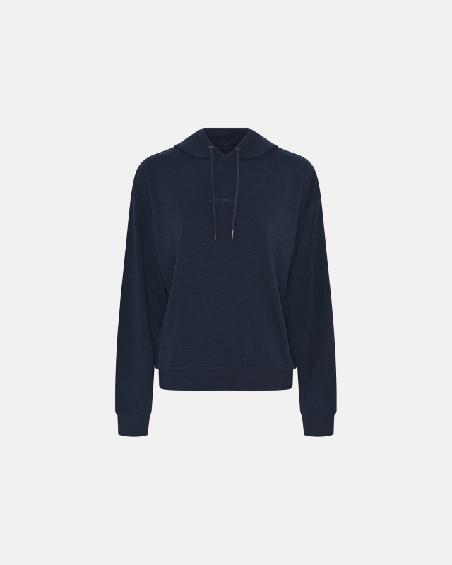 Hoodie med logo | Bambusviskose | Navy