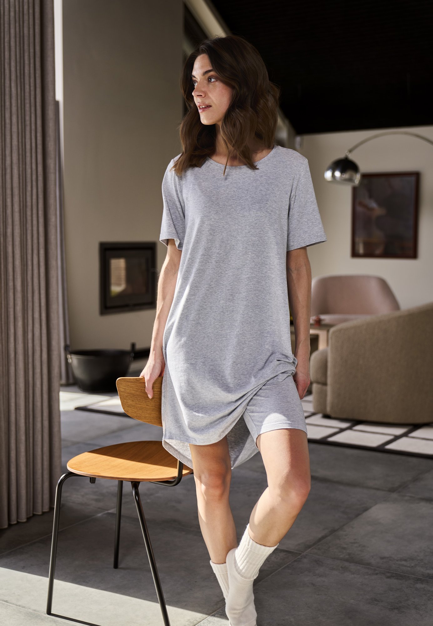 Big shirt |  Bambusviskose | Grå -JBS of Denmark Women Big shirt |  Bambusviskose | Grå -JBS of Denmark Women