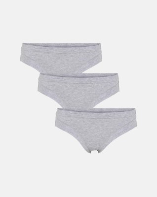 Tai brief 3-pak  |  Bambusviskose | Grå melange -JBS of Denmark Women