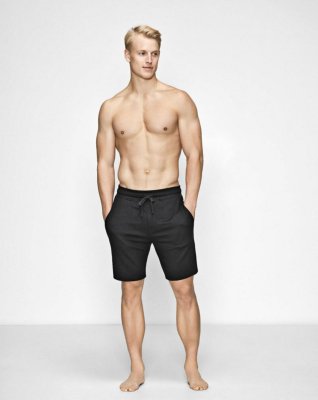 Shorts, Bambusviskose, Sort