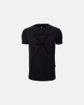 T-shirt med tryk, bambus, sort