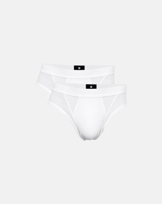 Briefs 2-pak, Økologisk bomuld, Hvid
