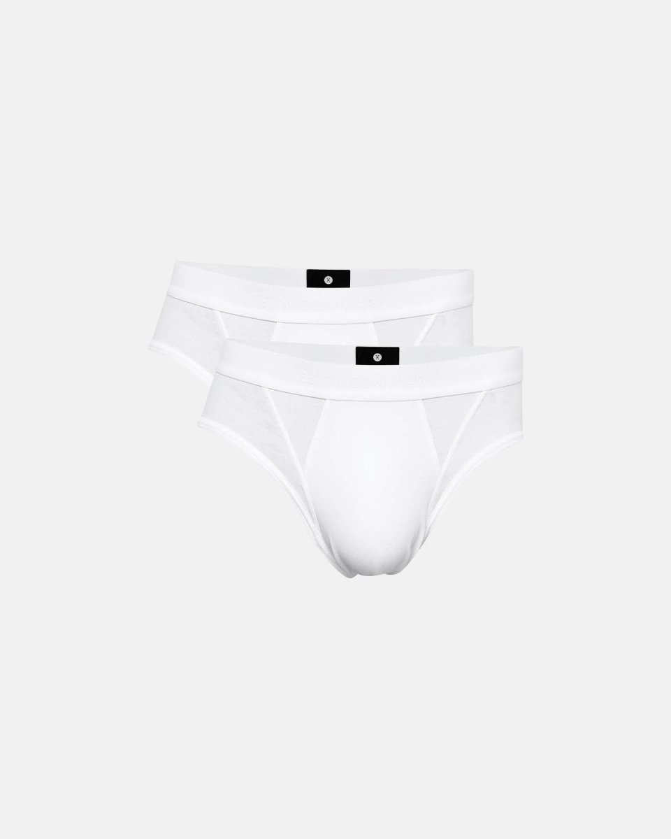 JBS of Denmark Men Briefs 2-pak | Økologisk bomuld | Hvid - S