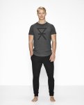T-shirt med tryk, bambus, grå