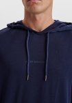 Hoodie med logo, Bambusviskose, navy