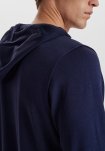 Hoodie med logo, Bambusviskose, navy