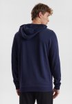 Hoodie med logo, Bambusviskose, navy