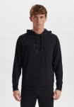 Hoodie med logo, Bambusviskose, Sort