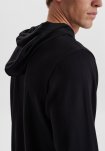 Hoodie med logo, Bambusviskose, Sort