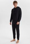 Hoodie med logo, Bambusviskose, Sort