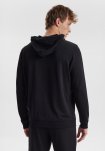 Hoodie med logo, Bambusviskose, Sort