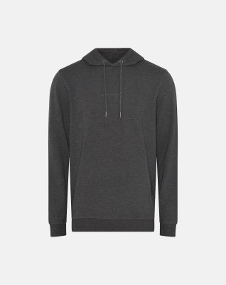 Hoodie med logo | Bambusviskose | Mørk grå -JBS of Denmark Men