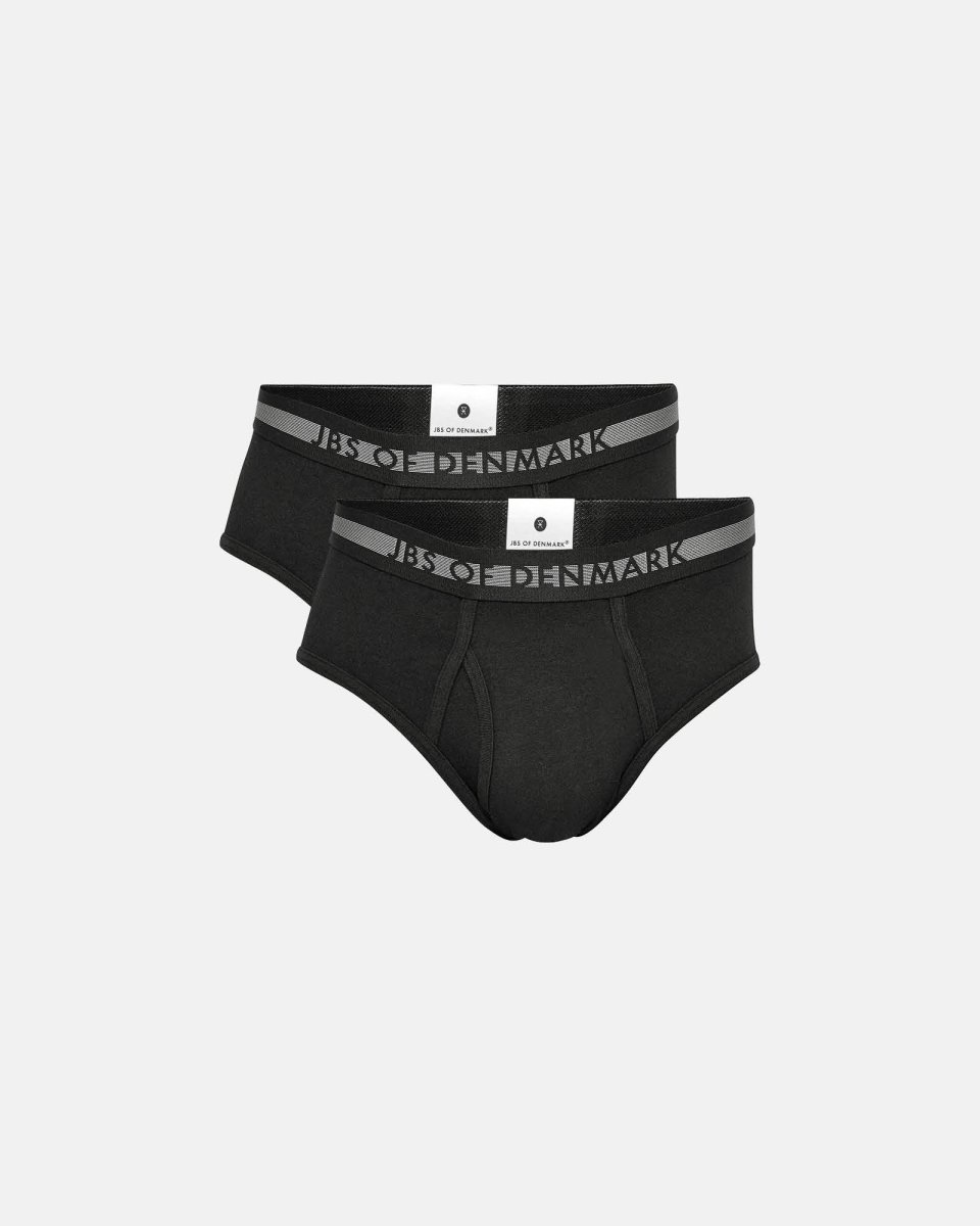 JBS of Denmark Men Brief med gylp 2-pak | Bambusviskose | Sort - S