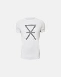 T-shirt med tryk, bambus, hvid