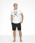 T-shirt med tryk, bambus, hvid