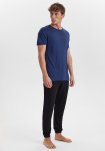 T-shirt, 100% økologisk GOTS uld, Navy