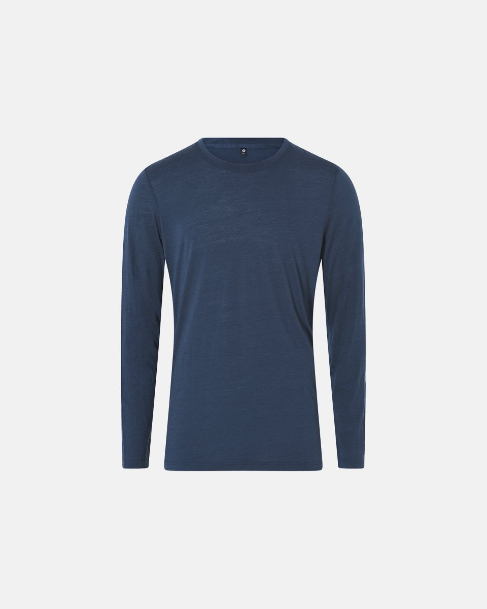 JBS of Denmark Men Langærmet T-shirt | 100% økologisk GOTS uld | Navy - S
