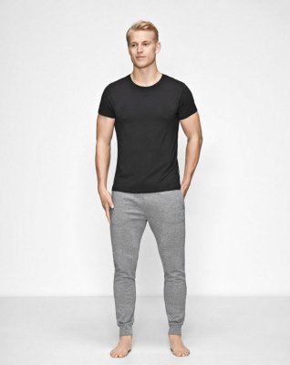 T-shirt o-neck, Bambusviskose, Sort