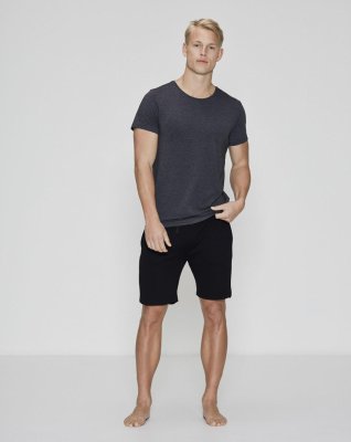 T-shirt o-neck, Bambusviskose, Mørk grå