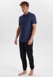 Piqué polo, Bambusviskose, navy